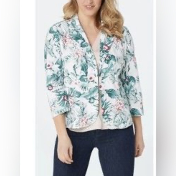 Laurie Felt Linen Blend Jacket/Blazer Size 2 - Picture 2 of 7